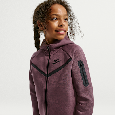 Nike Sportswear Tech Fleece Girls' Full-Zip Hoodie. Nike RO